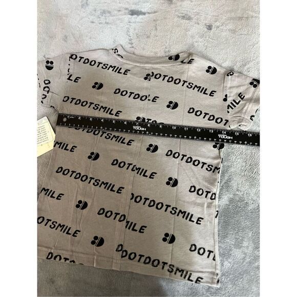 Dot Dot Smile T-Shirt Girls Size 3/4 Gray Short Sleeve Crew Neck Graphic NWT - Picture 6 of 8